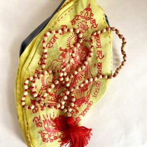 Shri Krishna Japa Mala 108+1 with red cotton Krishna Japa