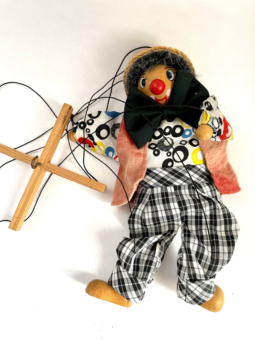 Vintage 1970s1980s Puppet Figure Wooden Rare Collectors