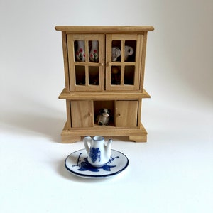 Vintage Set of 2 pieces Dolls House Countryside Kitchen 1:12 Scale Wooden Furniture