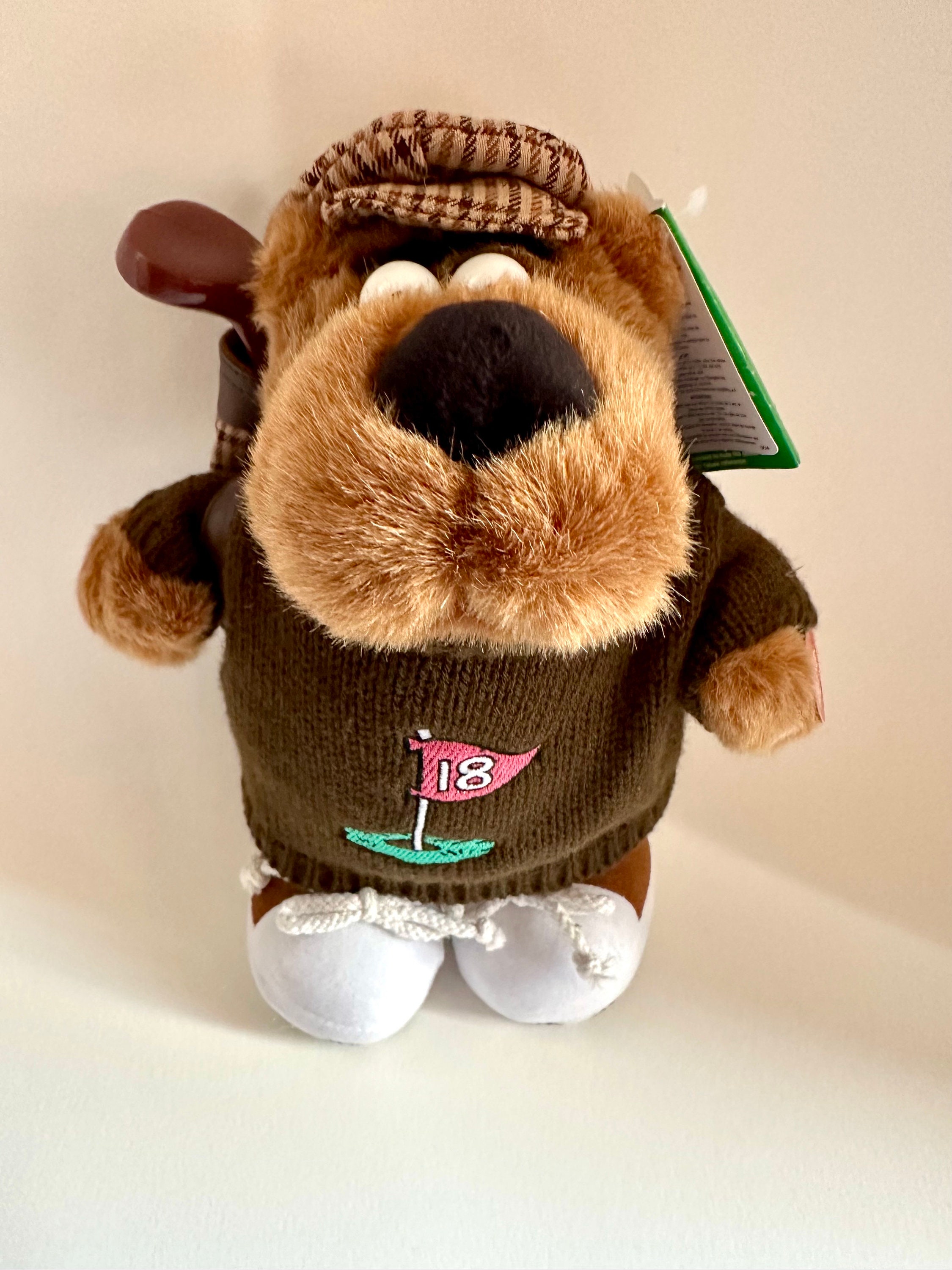 Russ 10 Plush SID Bear Golfer Stuffed Toy Sweater Hat Etsy