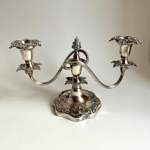 Antique Silver Plate Candlestick / Holder Table Decor Approximately 16cm