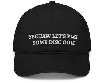 Organic Cotton Disc Golf Dad Hat | Yeehaw Frisbee Cap