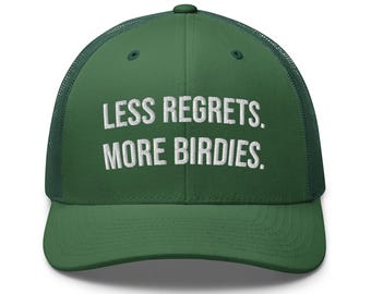 Less Regrets More Birdies Trucker Hat – Adjustable Disc Golf Snapback with Mesh Back
