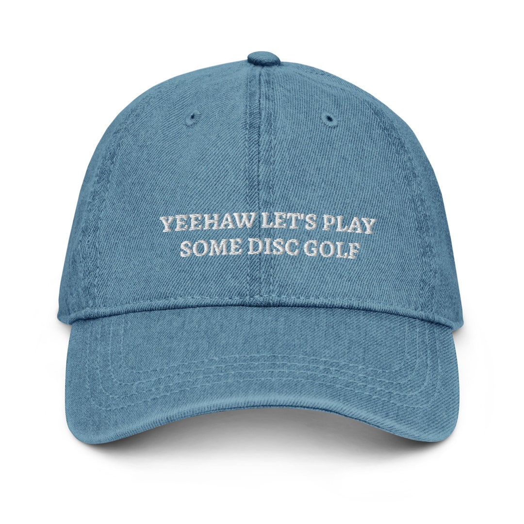 Denim Disc Golf Hat Disc Golf Dad Hat Frisbee Golf Hat Ultimate Frisbee Hat Disc Golf Swag