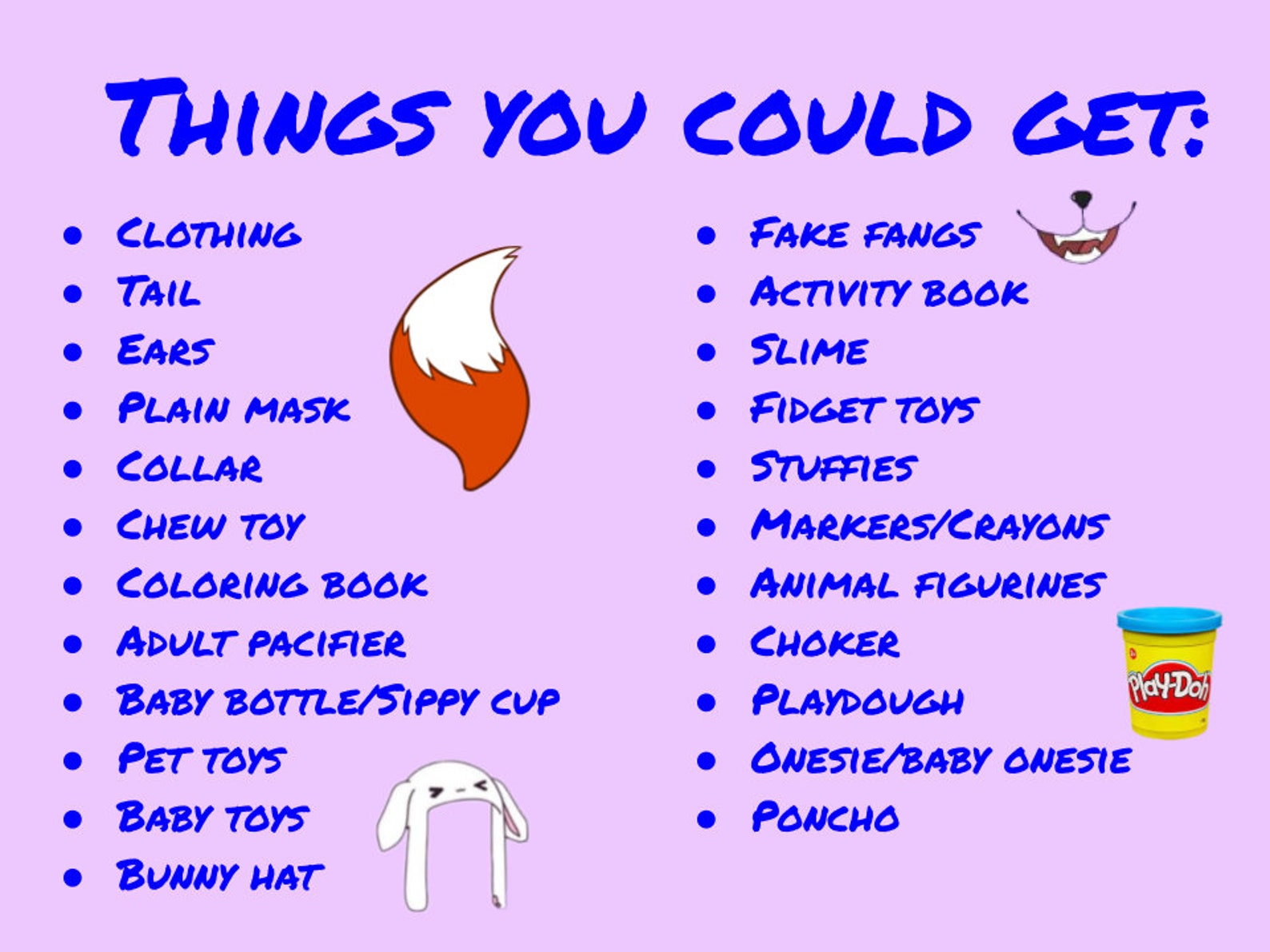 SFW Age Regression/pet Regression/therian/otherkin Mystery Etsy