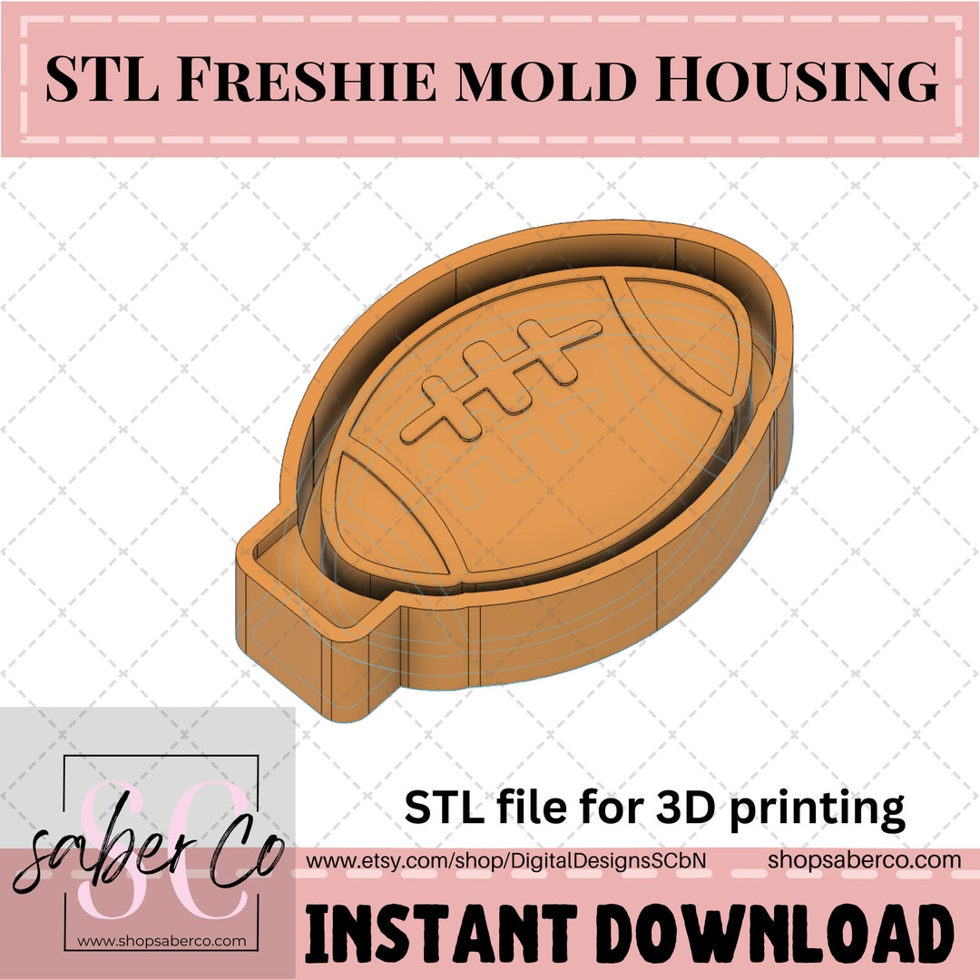 Football Freshie Mold STL Instant Download Stl File Only 3D Printing Etsy