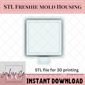 4 inch square Freshie mold STL | instant download | stl file only | 3D printing