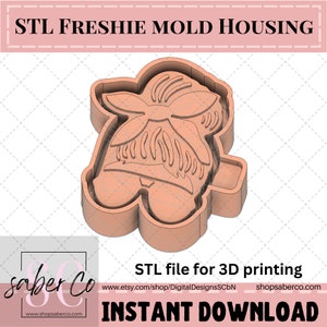 Messy Bun Freshie mold STL | instant download | stl file only | 3D printing