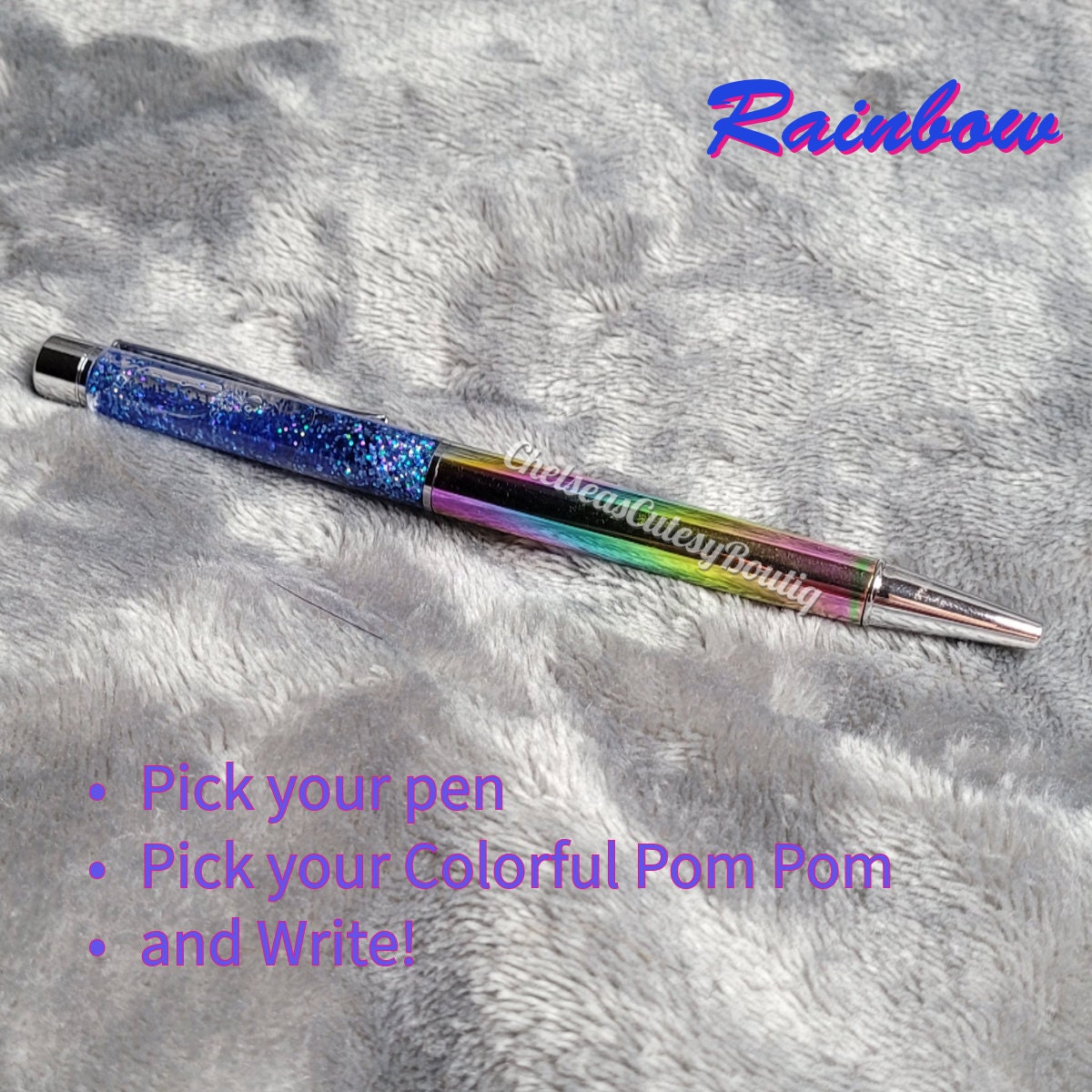 HMIEPRS 10PCS Rainbow Pens, Cute Fluffy Monster Pens Fun Pens for Kids  Novelty Pens Pom Pom Pen for Office School Supply Birthday Christmas  Carnival