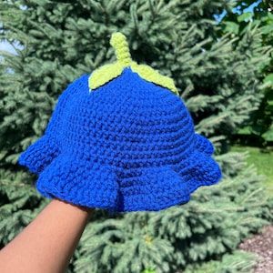 Blueberry bucket hat Crocheted - adult size