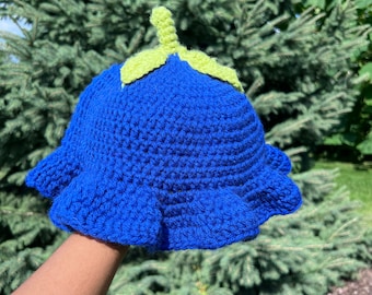 Blueberry bucket hat Crocheted - adult size