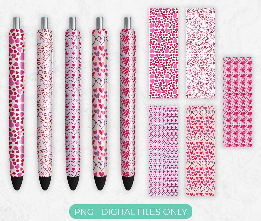 Valentines Day Pen Wrap PNG Sublimation Design, Digital Download - Etsy