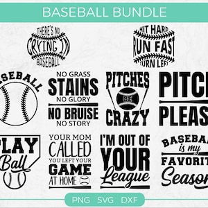 Baseball SVG Bundle, Sports Svg, Baseball Quote and Saying, Cut file for Cricut