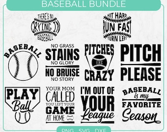 Baseball SVG Bundle, Sports Svg, Baseball Quote and Saying, Cut file for Cricut