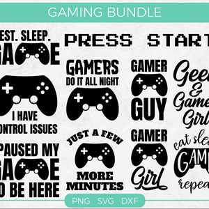 Gamer SVG Bundle, Video Game Controller, Gaming Shirt Design, Cut file for Cricut