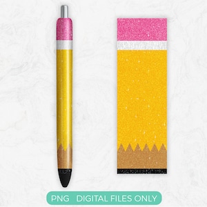 Pencil Pen Wrap, Teacher PNG Sublimation Design, Digital Download