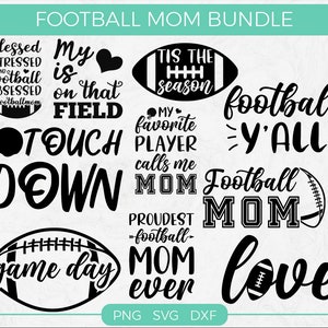 Football Mom SVG Bundle, Game Day Design, Football Quote and Saying, Cut file for Cricut