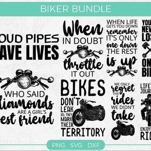 Motorcycle SVG Bundle, Biker Svg, Motor Bike Sayings and Quotes, Cut file for Cricut