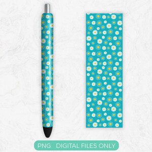 Sunflower Pen Wrap PNG Sublimation Design, Digital Download