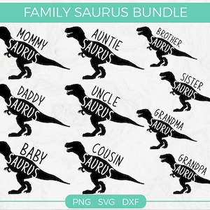 Mama Saurus Svg, Couple Matching, Family Dinosaur Svg Bundle, Cut file for Cricut