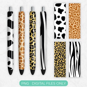 Leopard Pen Wrap, Animal Print PNG Sublimation Design, Digital Download