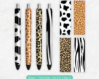 Leopard Pen Wrap, Animal Print PNG Sublimation Design, Digital Download