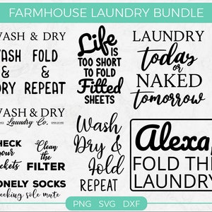 Laundry SVG Bundle, Laundry Room Signs, Funny Quote and Saying, Cut file for Cricut