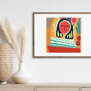Boho Digital Art, Dorm Room Art, Colorful Original Art, Abstract Poster
