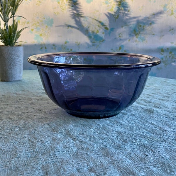 Vintage Pyrex 322 Fluted Purple/Cranberry Glass Mixing Bowl