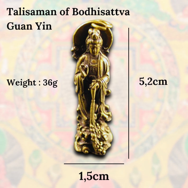 Brass Tibetan Buddhism Talisman, Brass Guanyin Bodhisattva Buddha ...