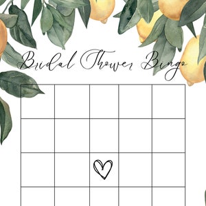 Bridal Shower Games - Lemons and Greenery Theme