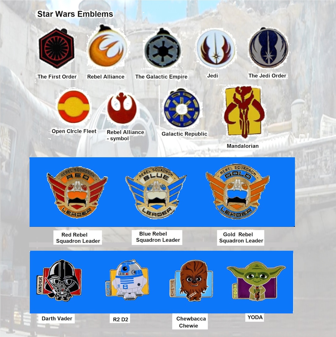 Disney Star Wars Pins - Your Choice - Star Wars Emblems, Squadron