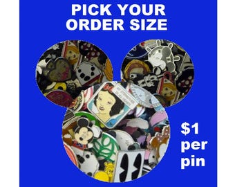 Pines coleccionables de Disney surtidos. Elige la cantidad: 1,00 € por pin. ¡Puedes solicitar pines! Incluye pines más grandes y raros.