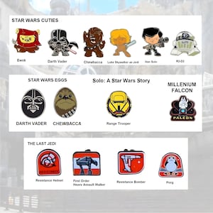 Disney Star Wars Pins - Your Choice - Ewok, Darth Vader, Chewbacca, Luke Skywalker, Hans Solo, Resistance, Millenium Falcon - Trading Pins