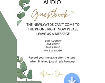 Audio Guestbook Signage Templet