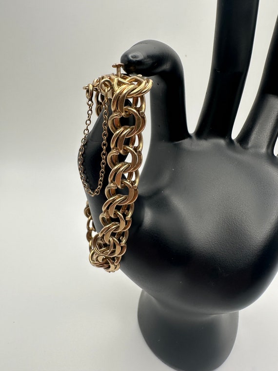Gold Filled Charm Bracelet, Vintage 12K Medium Wei