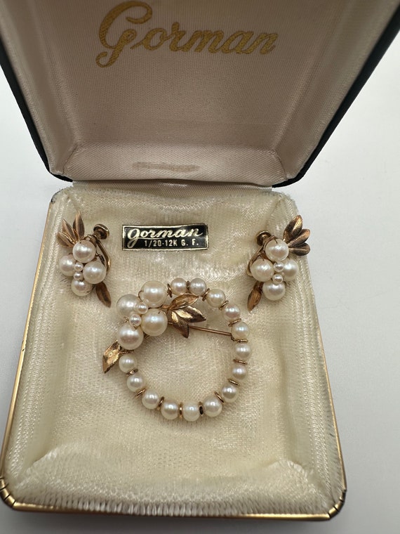 Vintage Gorman 12K Gold Filled Cultured Pearl Dem… - image 9