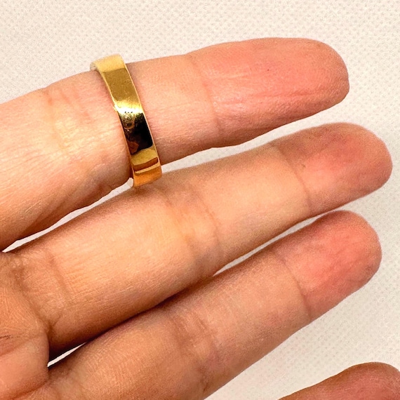 Vintage Genuine Ruby Stackable Ring;  18K Gold ov… - image 4