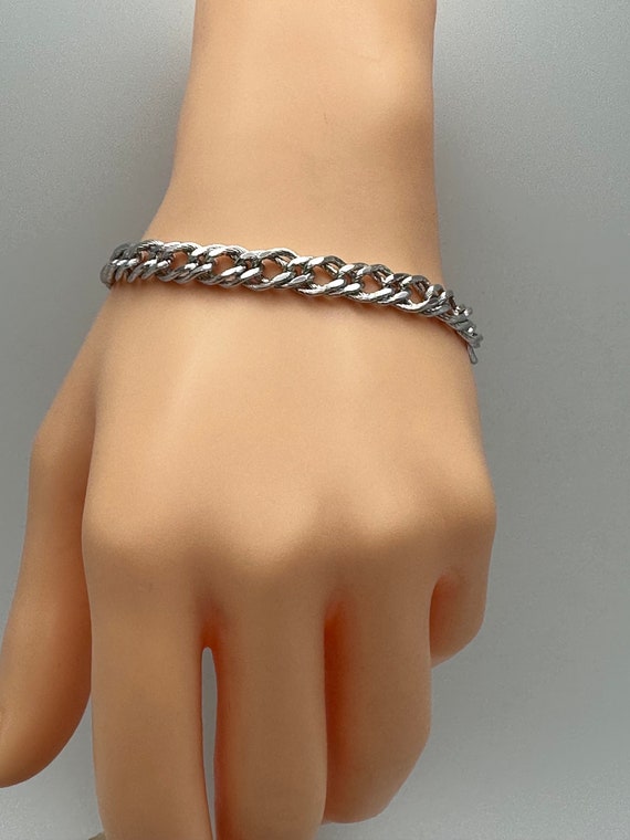 MONET Pristine Silver Tone Charm Bracelet Origina… - image 5