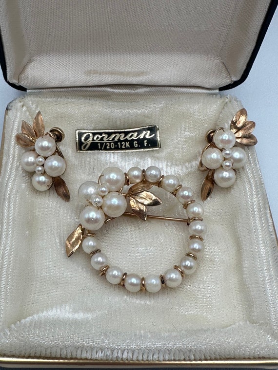 Vintage Gorman 12K Gold Filled Cultured Pearl Dem… - image 8