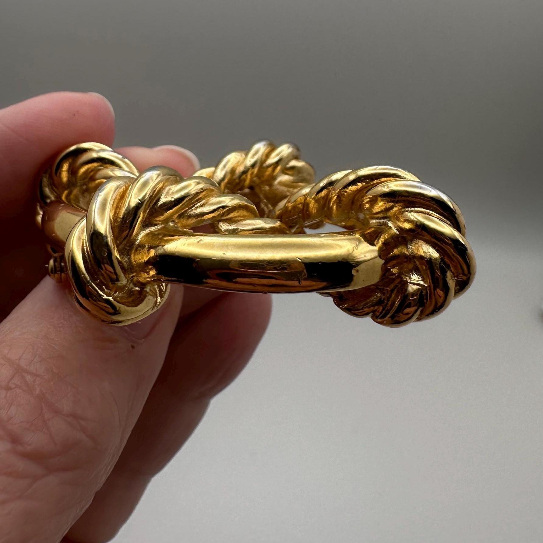 GIVENCHY Rope Brooch: Vintage Signed Givenchy Paris New York Gold