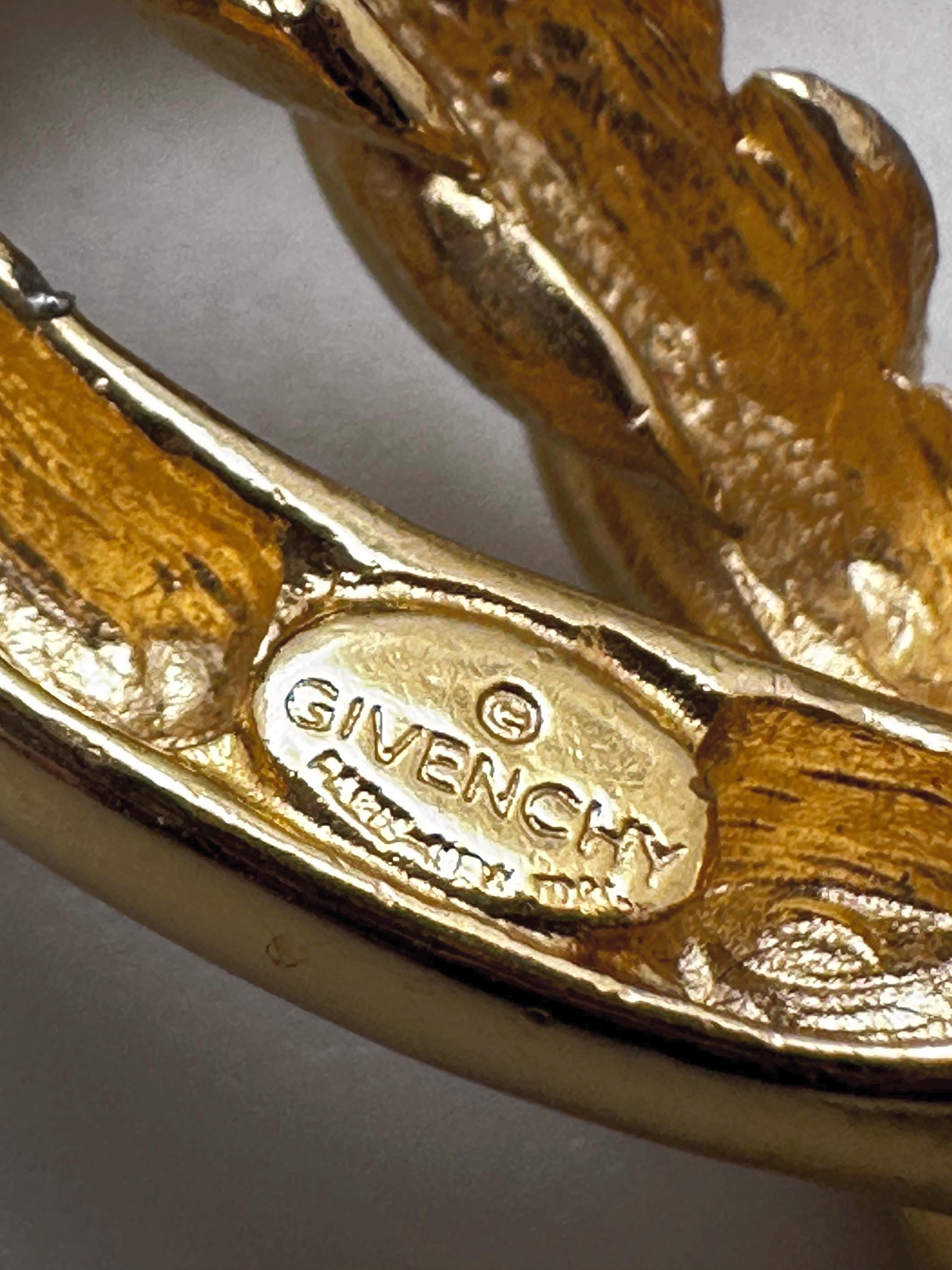 GIVENCHY Rope Brooch: Vintage Signed Givenchy Paris New York Gold