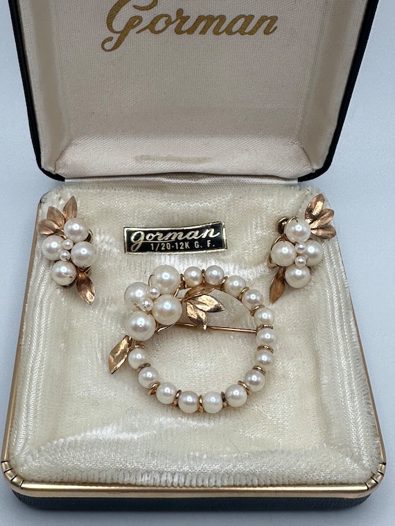 Vintage Gorman 12K Gold Filled Cultured Pearl Dem… - image 2