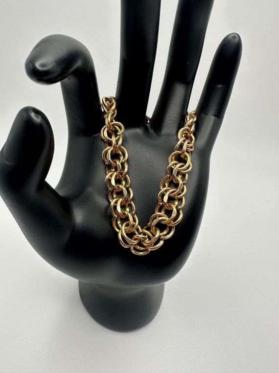 Gold Filled Charm Bracelet, Vintage 12K Medium Wei