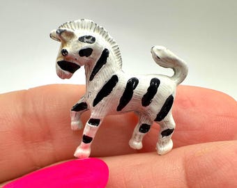 Vintage Gerry's Zebra Brooch: 1960s Enamel Figural Pin