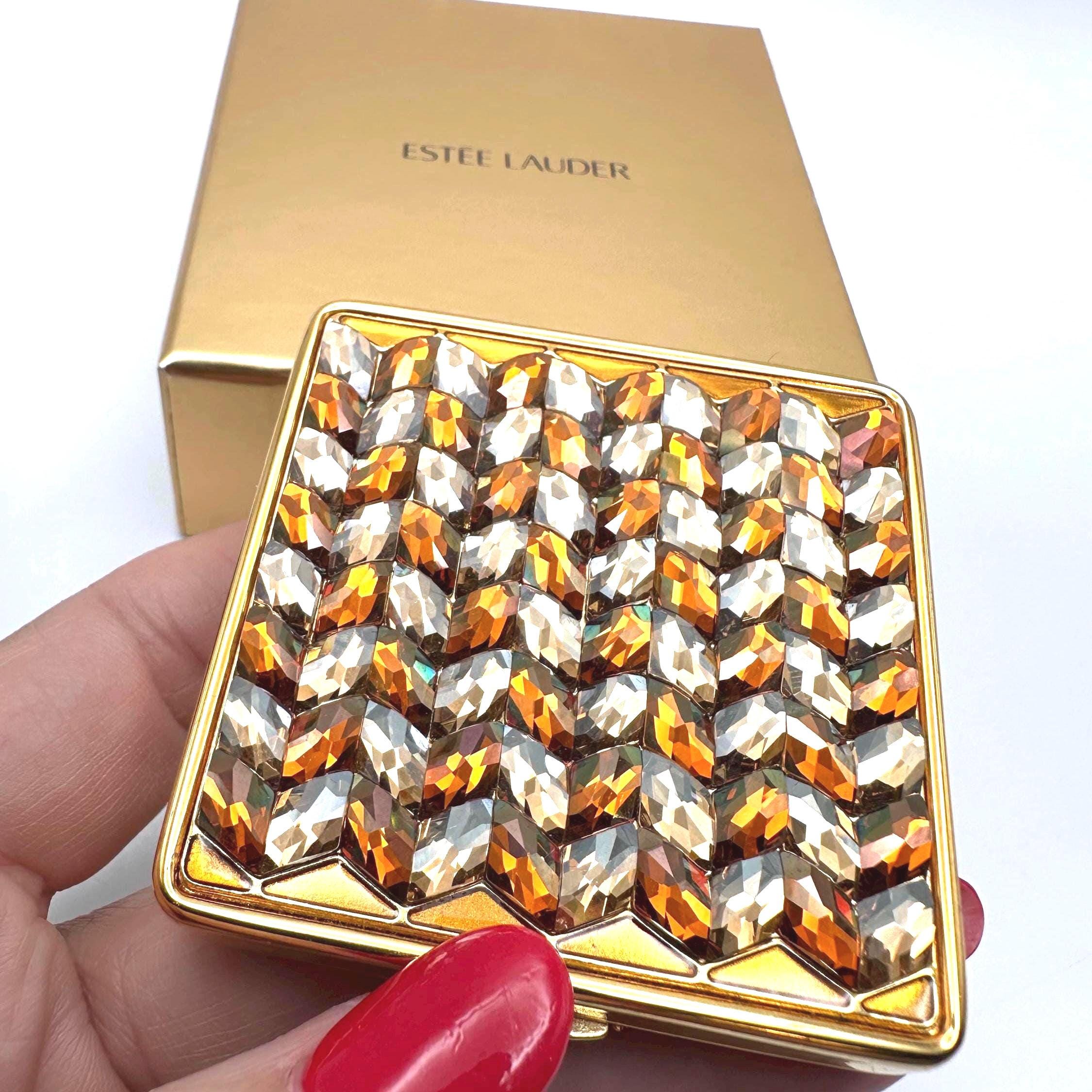 ESTEE LAUDER ストーン装飾 コンパクトミラー ESTEE LAUDER ストーン装飾 コンパクトミラー エスティ ローダー