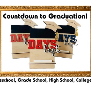 Graduation Countdown Chalkboard - Personalization Available, Grad, Class of 2025, High School, Middle School,  Preschool, Class of 25