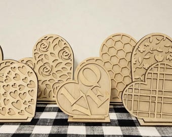 DIY Wood Heart BLANKS: Valentine's Day Tiered Tray Decor