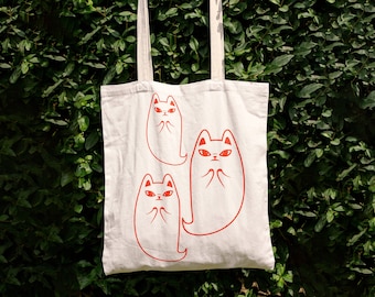 Kitten Ghoul Halloween Spooky Tote Bag
