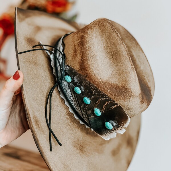 Cowboy Hat W/ Turquoise Accent